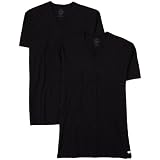 Calvin Klein Mens 2 Pack V-Neck Top, Black, Medium
