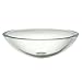 DECOLAV 1019T-TCR Anani Translucence Round 19mm Tempered Glass Vessel Sink, Transparent Crystal