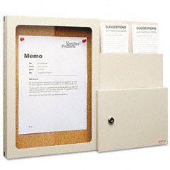 Vertiflex Products VF50344 Vertiflex Products Suggestion Box with Message Board, Color: Putty