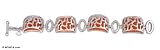 Bracelet, 'Cold Fire' 0.7 W 7.7 L
