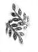 Sterling Silver Ivy Leaf Vine Branch Marcasite Ring (Size 6,7,8,9)