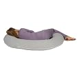 Snoogle Chic Jersey - Snoogle Replacement Cover with Zipper for Easy Use - 100% Cotton Knit - Heather Gray
