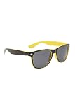 Black Yellow Pop Retro Sunglasses