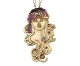Girl with Turban Pendant - Pewter - 2.75'' Height