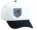 White Cap with lion, symbol, Estonia, coat of arms, sign, crown, flag, Europe, floral, emblem, animal, shield