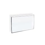 Azar 162715 Acrylic Horizontal Wall Mount Sign Holder, 10 Count