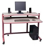 Computer Workstation in Mauve and Grey by Studio Designs