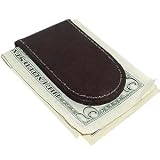 Slim Magnetic Genuine Leather Money Clip Wallet Available in Different Colors