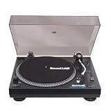 Soundlab Black Professional Belt Drive Turntable Supplied With Plastic Platter and Plastic Lid. Box