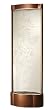 Serrano Floor Center Mount Fountain Dark Copper with Bamboo Etched Glass By Bluworld