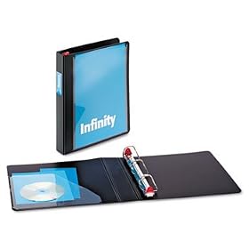 Infinity ClearVue Locking SlantD Ring Binder 11/2 Capacity Black