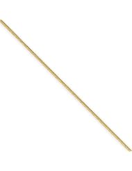 14k Yellow Gold 18in .90mm Round Snake Necklace Chain. Metal Wt- 3.98g