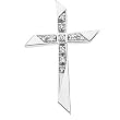 14K White Gold Diamond Cross Pendant - 0.08 Ct.