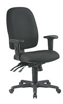 Office Star Work Smart Ergonomic High Back Chair with Multi Function Control, Navy