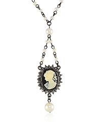 1928 Jewelry Kimberlys Cameos Vintage-Inspired Simulated Faux Pearl Necklace