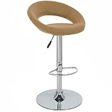 Rho "Leather" Contemporary Adjustable Barstool
