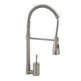 FREUER Lavoro II Collection: Pull Down Spray Kitchen Sink Faucet, Brushed Nickel