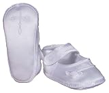 Girls Satin Shoe with Embroidered Celtic Cross (Size 1)