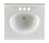 Imperial Marble Corp C1917SPW Cultured Marble Vanity Top Solid White 19 X 17