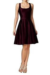 Material: Satin 
Occasion: Bridesmaid  
Dress Length: Cocktail  Short  
Waistline: Natural Waistline  
Embellishments: Built-in Bra  
Size Category: Adult 
Dry Clean