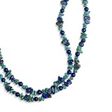 36 inch Beaded Lapis and Turquoise Necklace