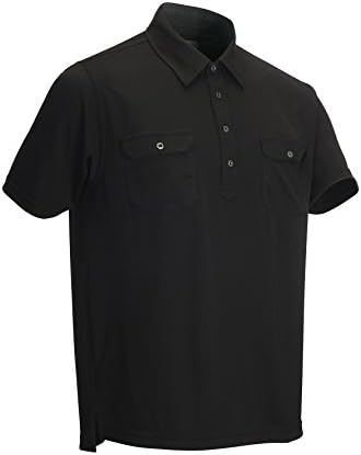 AUR Double Pocket Golf Polo Shirt Black Large