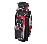 RJ Sports C.O.B. Chairman Cart Bag : Black-Red-Silver
