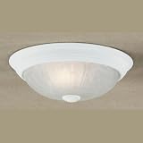 Alabaster MelonLarge Flush Mount AL184W By Quoizel
