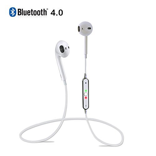 Play X Store Free Shipping Sports Music Stereo Wireless Bluetooth V4.0 Headset Headphone Earphone with Micphone (White)