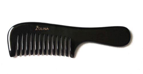Unique Gift - Olina 100% Handmade Premium Quality Natural Horn Comb with Handle