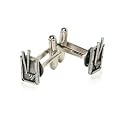 Pool Billiards Pewter Silver Cuff Links with Presentation Box