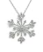 Sterling Silver Diamond Accent Snowflake Pendant