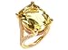 18k Yellow Gold Natural Lemon Citrine and Diamond Ring Size 6.25 Ct.tw 9.75