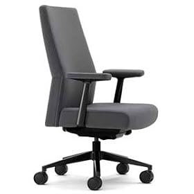 Siento Executive Desk Chair by Steelcase -White Leather and Polished Aluminum Frame-... by Steelcase