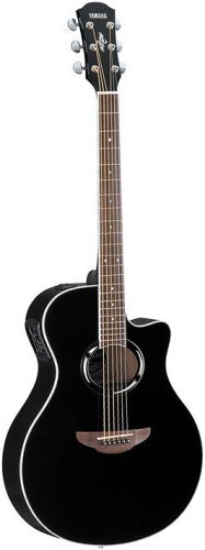 Childrens Toyshop  Musical Instruments : Yamaha APX500 - Black Thinline Acoustic/Electric Cutaway Guitar with Piezo