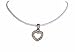 Necklace - N262 - Crystal Heart (Sm) Hung on White Cord ~ Clear