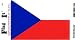 Czech Republic Heavy Duty Vinyl Bumper Sticker (3 x 5 Inches)