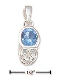 Sterling Silver December CZ Birthstone Bootie Charm