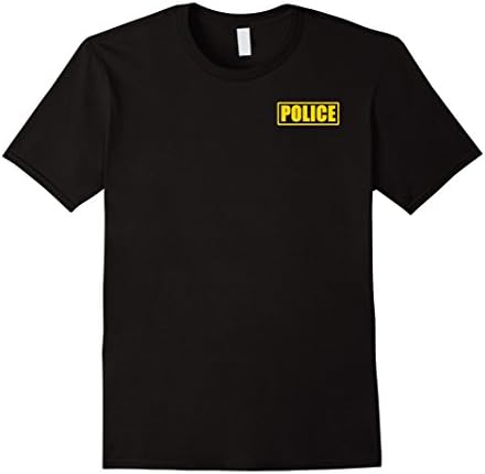 Men's Police Raid Shirt - Extra Job Shirt XL Black