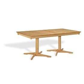 Oxford Garden Hampton Pedestal Patio Table, 76 x 40 Inches by 