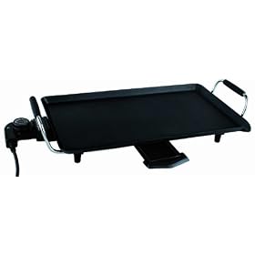 Andrew James Electric Teppanyaki Barbecue Table Grill Griddle 1800 Watts Includes 6 Spatulas