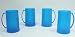 Bright / Vibrant Blue Frozen (Freezer) Beer Mugs Set of 4
