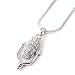 Retro Old-Style DJ Microphone Charm Necklace with ICE Crystals