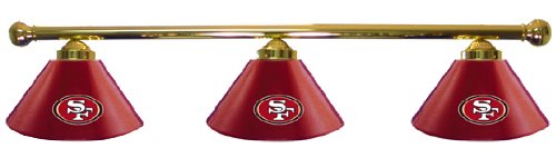 San Francisco 49ers Pool Table Light - Brass Bar
