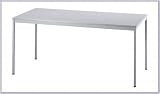 Produkt-Bild: Konferenztisch mit Vierkant-Rohr VEKTOR 160 x 80cm Grau / Grau