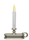 Carlton FPC1225P ED Single-Tier Christmas Window Candle with Light Sensor, Pewter Finish