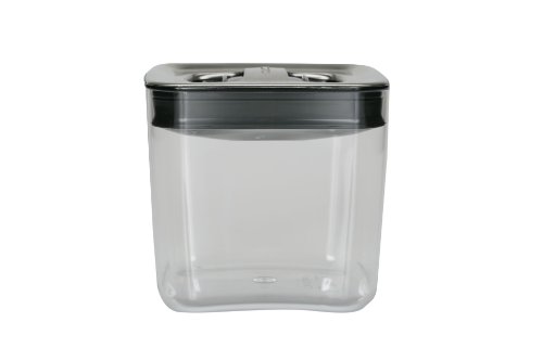 Click Clack Cube 1-1/2-Quart Storage Container with Stainless Steel Lid