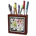 Susan Brown Designs Flower Themes - Oriental Lily - Tile Pen Holders-5 inch tile pen holder
