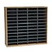 Fellowes 25083 Literature Organizer, Laminate Shell, 48 Letter Size Comp, Medium Oak