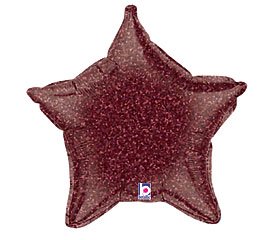 Holographic Burgundy Star Shaped Shiny 21